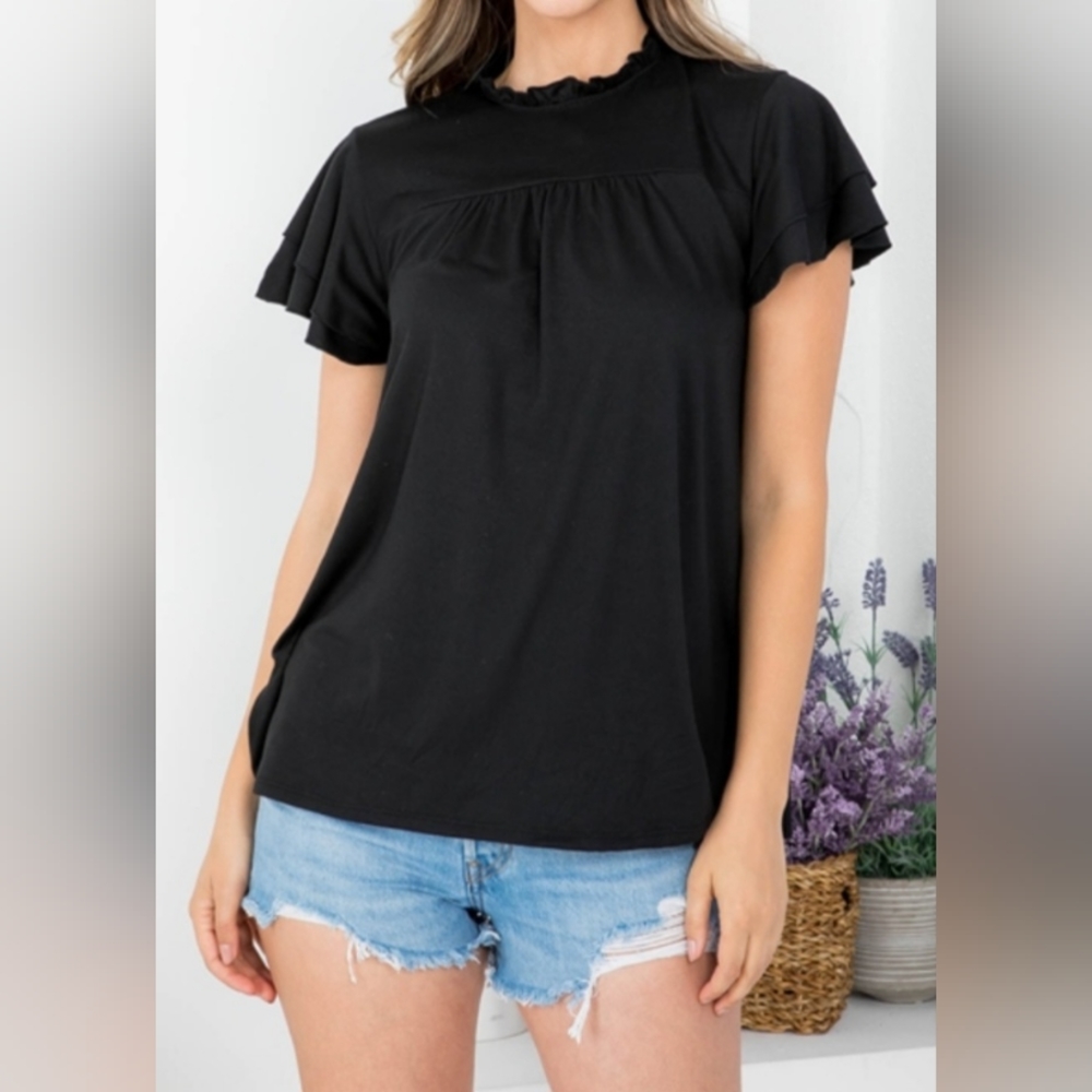 Ruffle Sleeve Blouse